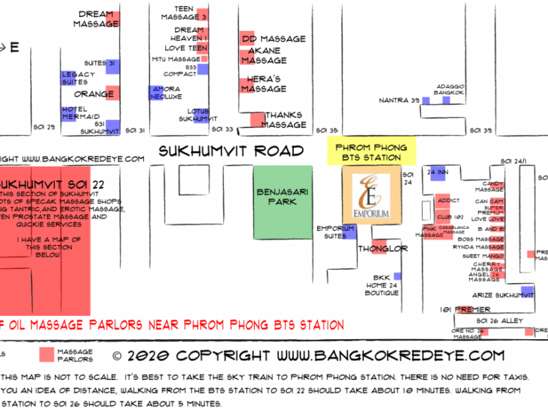 Bangkok Oil and Body on Body Massage Shop Location Map