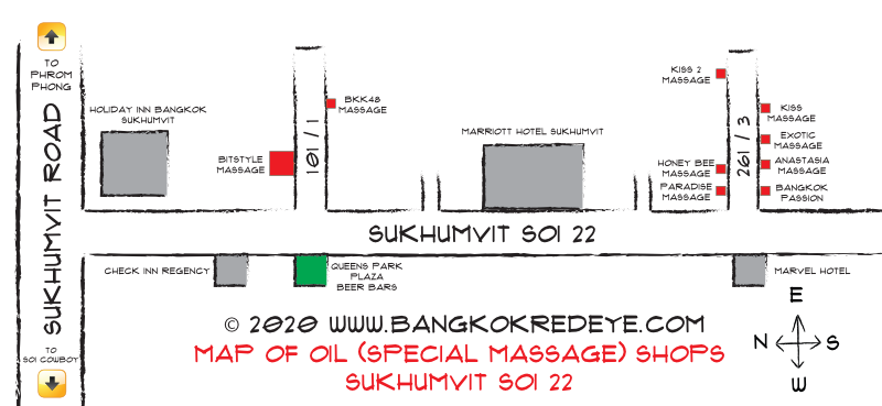 Bangkok Oil and Body on Body Massage Shop Location Map